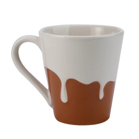 Caneca Cacau Show Calda Caramelo Cerâmica 300 ml Chocolate Quente Chá Café