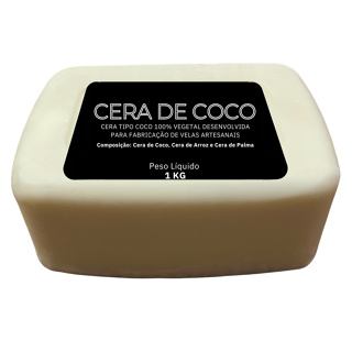 Cera de coco 1kg 100% Vegana para velas artesanais T02 em Oferta na Shopee