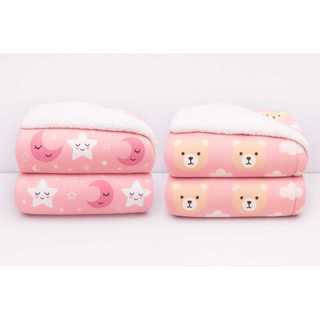 Manta Cobertor de Bebe Dupla Face Lã de Carneirinho Menina e Menino Antialérgico / Coberdrom Bebe em Oferta na Shopee