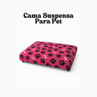 Cama para Cachorro e Gato Suspensa Estofada, Caminha para Pet Extremamente Confortável.