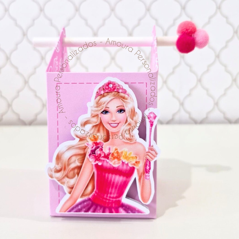 CAIXA CANUDO PERSONALIZADA PARA LEMBRANCINHAS  BARBIE | CAIXINHA | FESTA | INFANTIL | ANIVERSARIO