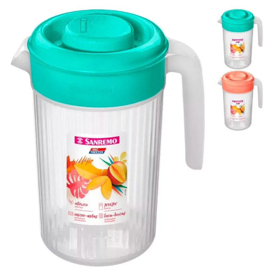 jarra agua suco sanremo 2l c/ tampa verde 788/78 casa cozinha