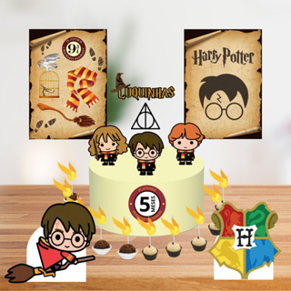 Kit Festa Só Um Bolinho HARRY POTTER BABY Enviar Nome/Idade IMEDIATAMENTE em Oferta na Shopee