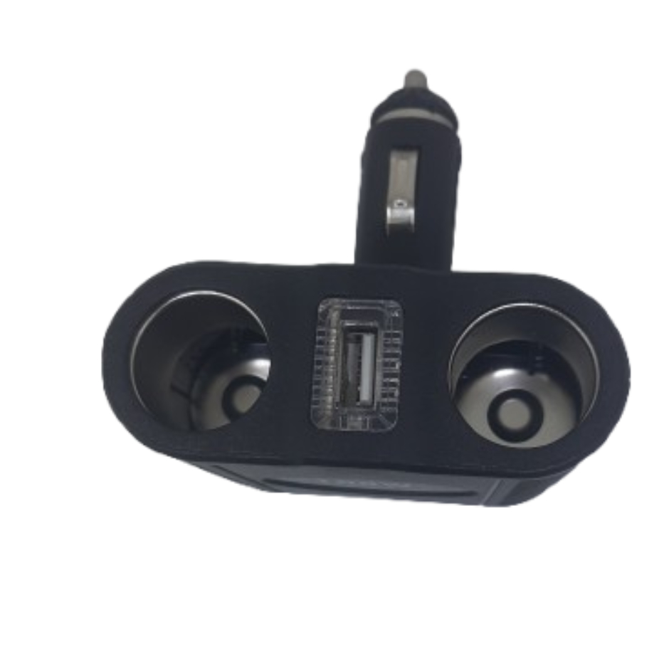 Tomada Carregador  Divisor soquete  Isqueiro  Veicular led usb Porta Dupla 12v -24v