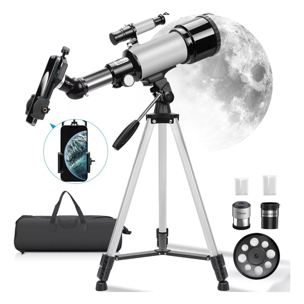 Imagem Telescopio astronomico profissional Tripé Ajustável 400mm telescope Astronomica Profissional Telescó