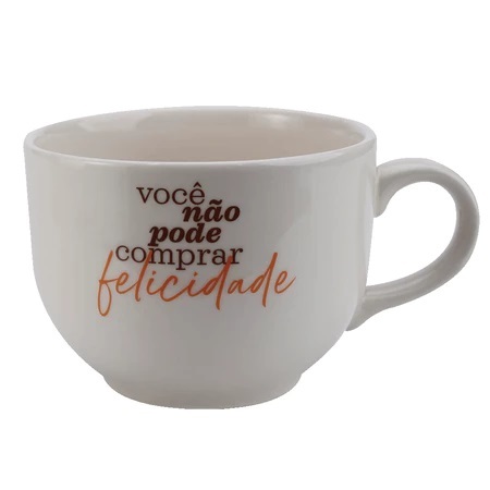 Caneca Cacau Show Jumbo Creme 740 ml Chocolate Quente Chá Café Sopa Cereal Matinal