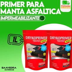 Primer para Manta Asfaltica Aluminizada 1l Dryko Acqua