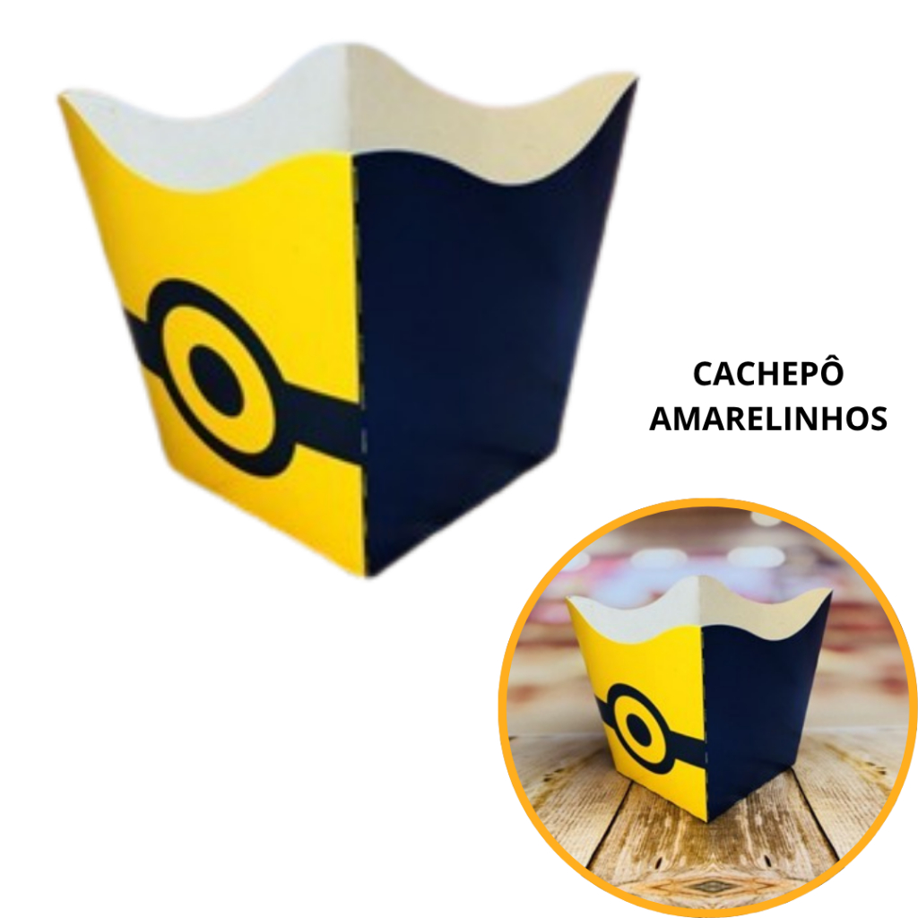 10~50 KIT CACHEPÔ FESTA AMARELINHOS 9X9X7CM VAZO DECORAÇÃO  56.1 ( NC TOYS CACHEPÔ )