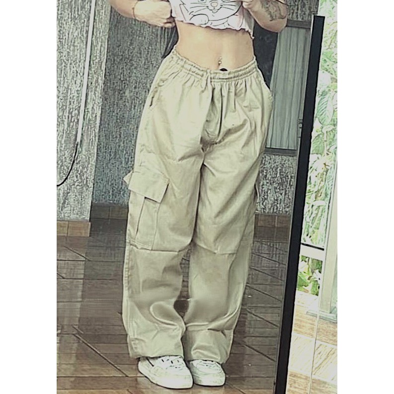 64,99 Calça Cargo Feminina Masculina Tecido Premium 100% Promocao em Oferta na Shopee