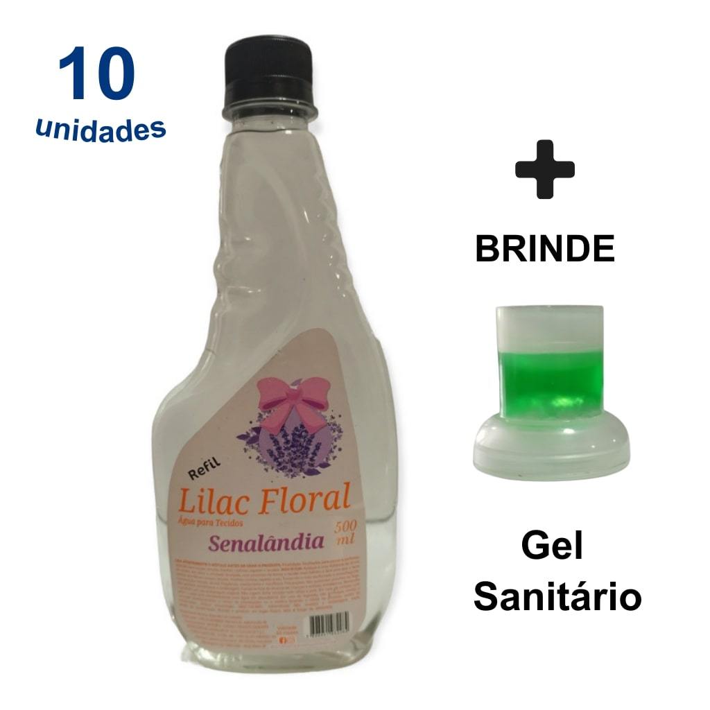 Kit 10 Água Perfumada Lilac Floral de Passar Roupa Refil 500ml Facilitador da Senalândia - Envio Já