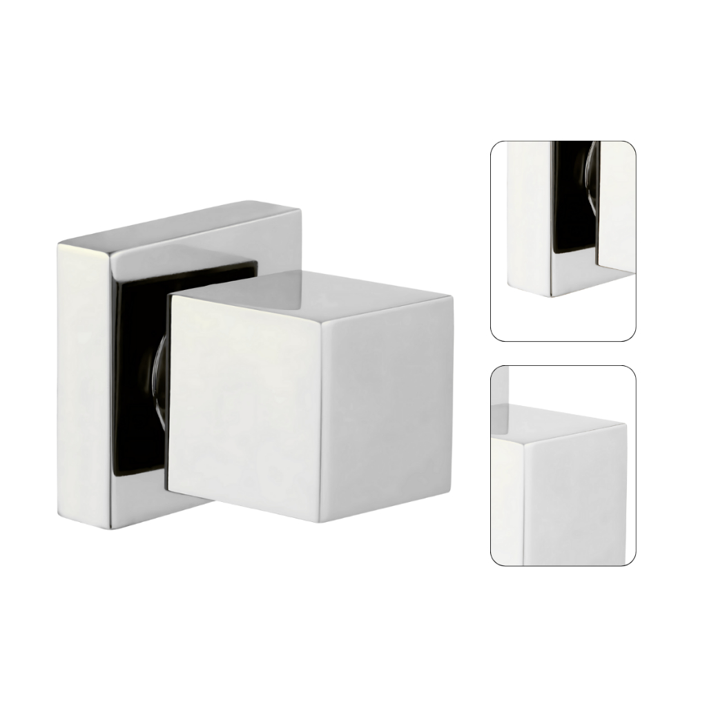 Acabamento de Registro Quadrado de Metal Cromado Padrão Deca 1/2 3/4 Pressão e Gaveta em Oferta na Shopee