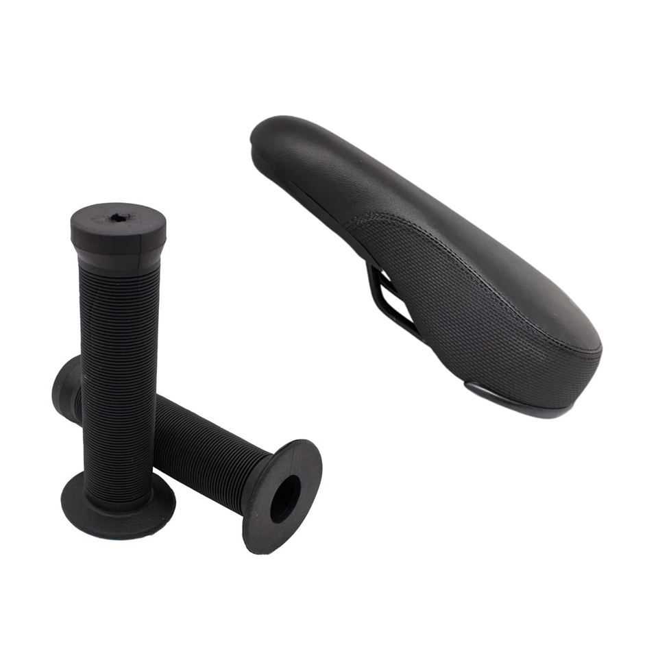 kiT Banco Selim Bmx Elleven Freestyle Bike Igual Ddk 243 Com Carrinho + Manoplas