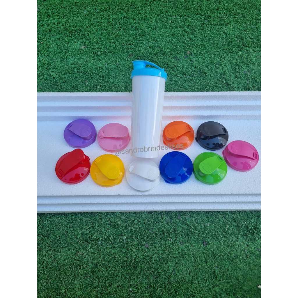 Kit 20 - Copo Long Drink 300ml BRANCO com tampa flip (shake)