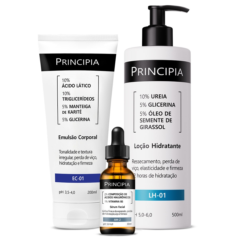 Principia Kit inverno intenso  peles oleosas- EC-01, LH-01 (500ml), Ácido Hialurônicos