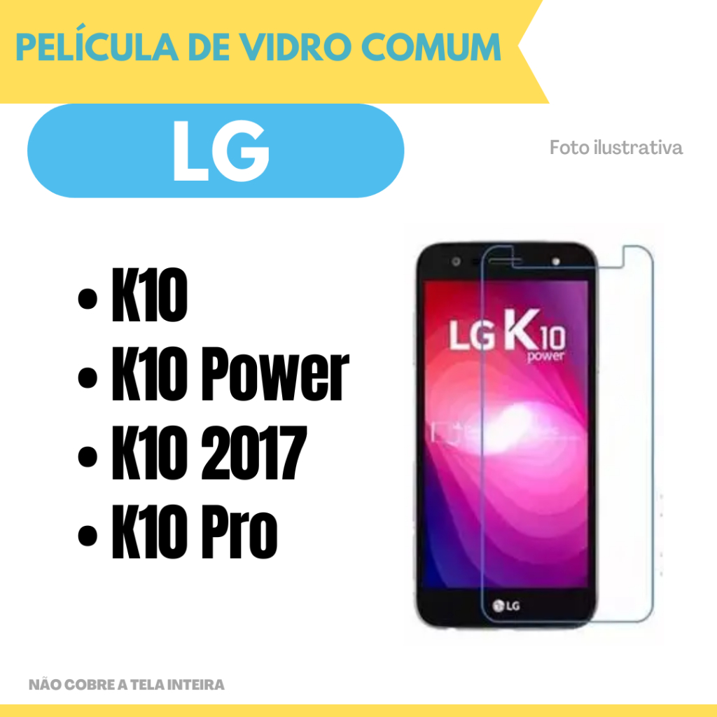 Película de vidro LG K10 / K10 Power / K10 2017 / K10 Pro / Película protetor de tela.