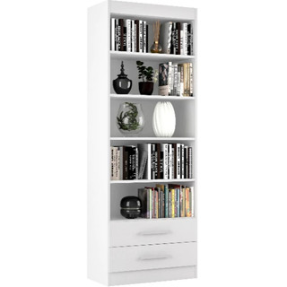 ENVIO FULL - Estante Livreiro Multiuso Organizador com 2 Gavetas E&A