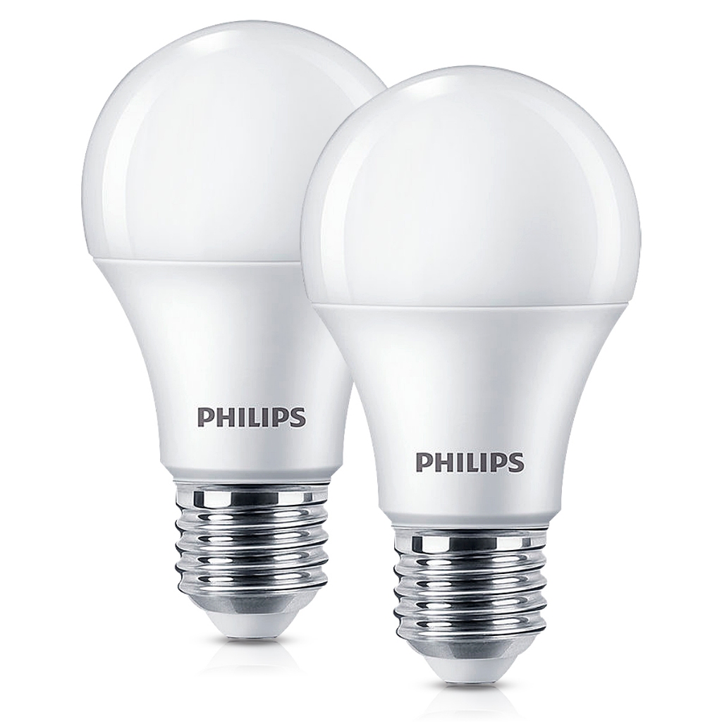 Kit 2 Lampadas Led Bulbo A55 9w Bivolt E27 3000K Philips em Oferta na Shopee