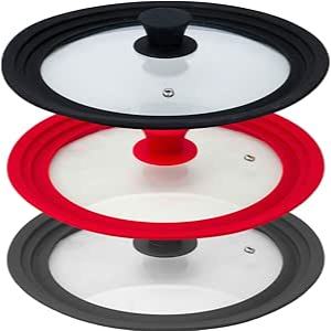 Tampa P/ Panela Universal De Vidro e Silicone 22 24 e 26 Cm Unyhome