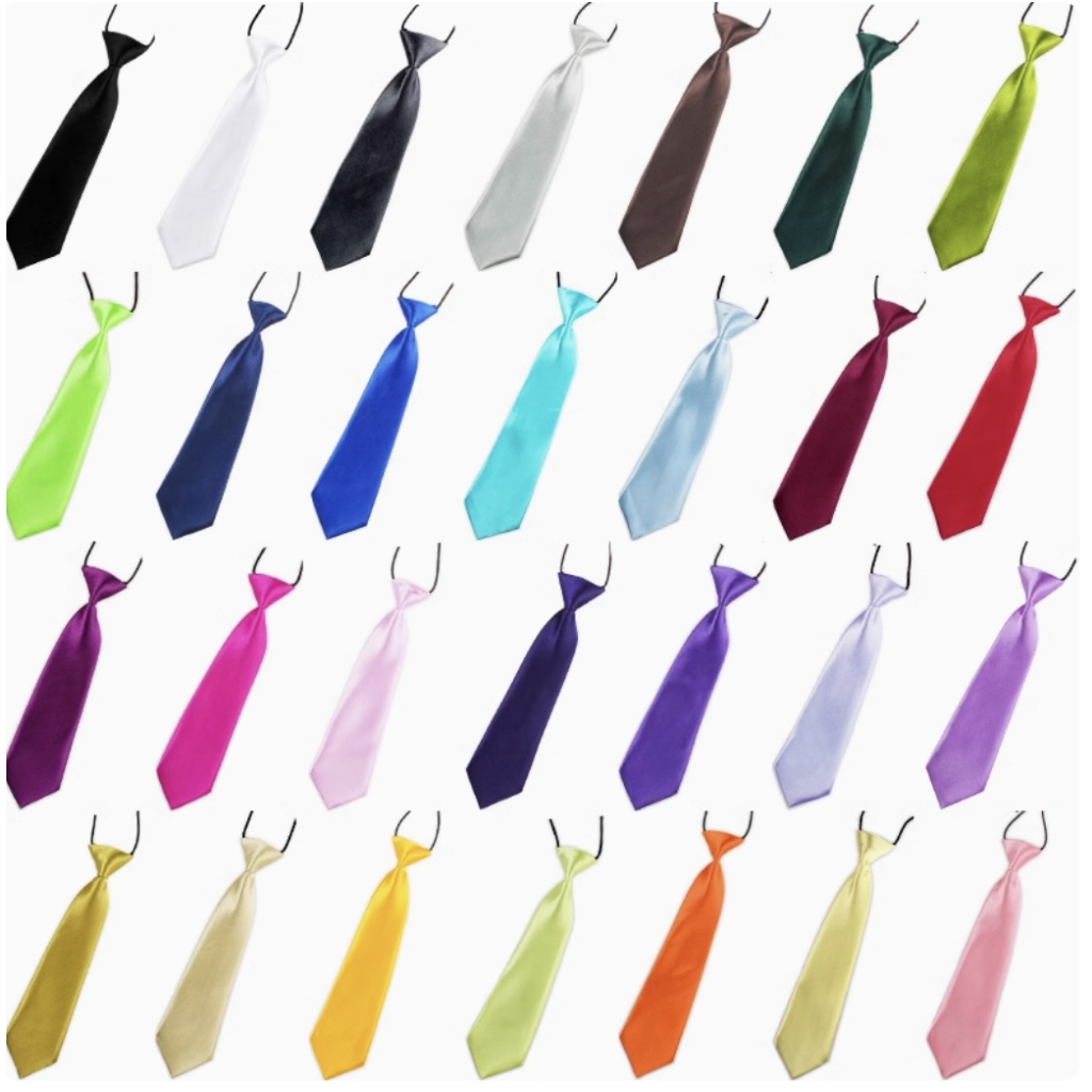 Sólidas Crianças Escola Menino Menina Elástico Pescoço Gravatas Gravata Bebê Festa De Casament