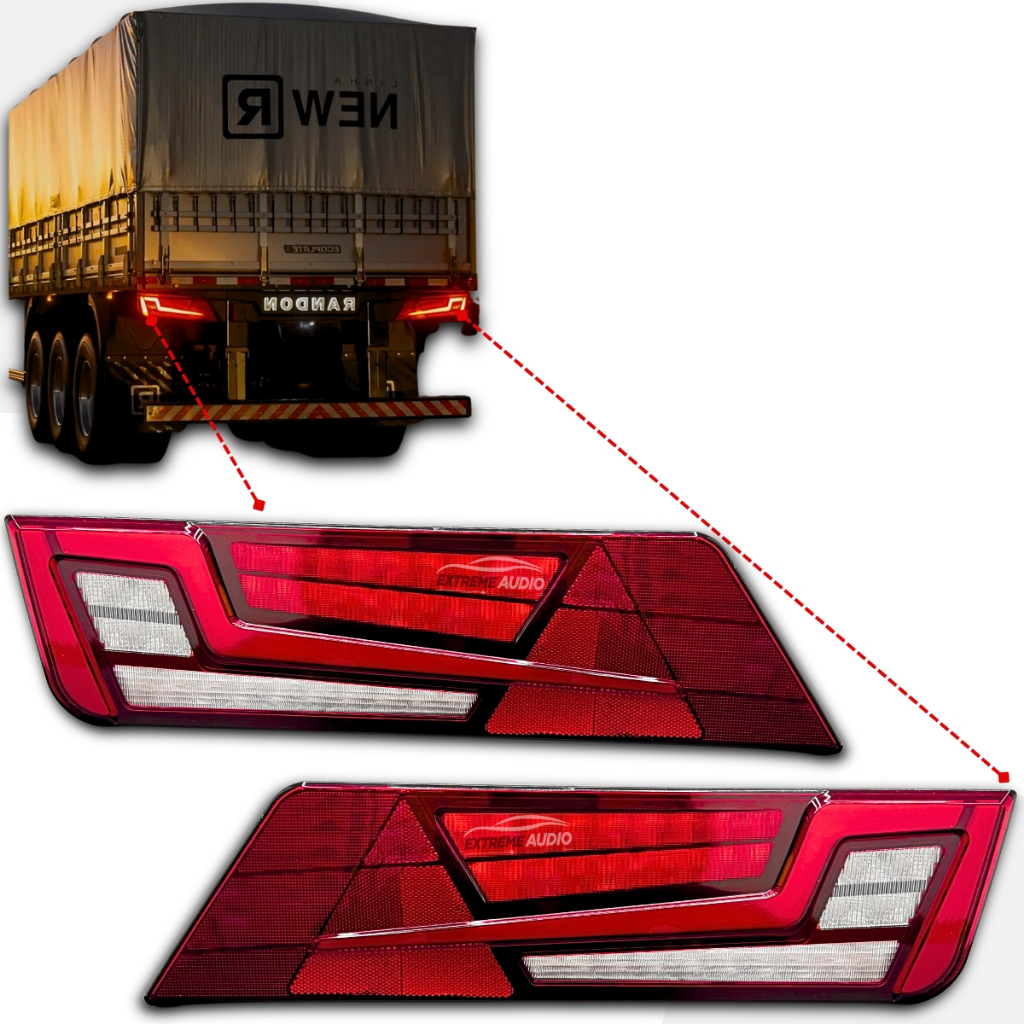 Par De Lanterna Traseira Led Bivolt Randon Linha New em Oferta na Shopee