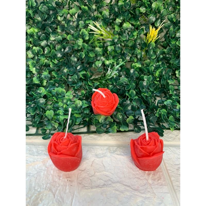 Kit de Velas Aromáticas mini rosas super delicadas - 3 velas de 20gr - Cera de soja
