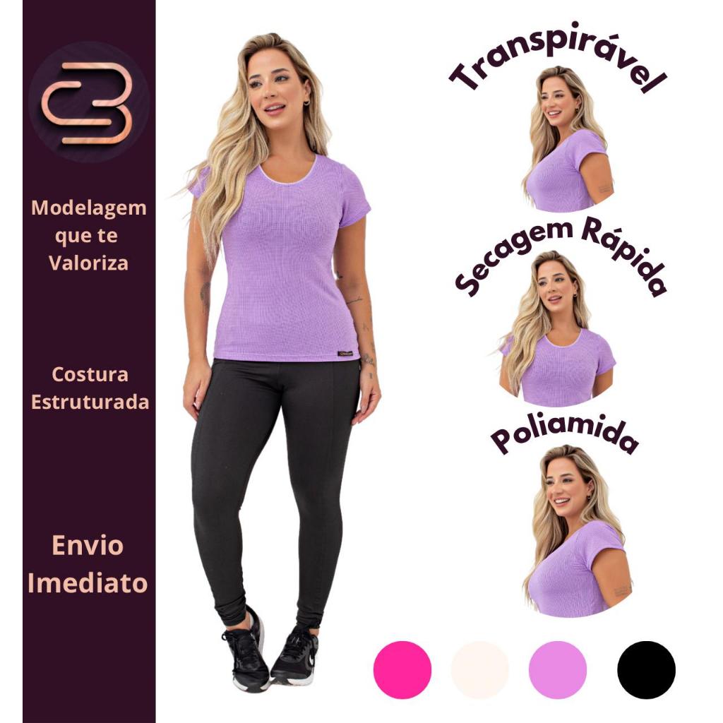 Blusa Feminina Academia Dry Fit Camisa  Fitness - Secagem Rápida - Confortável - Corrida - Esportiva