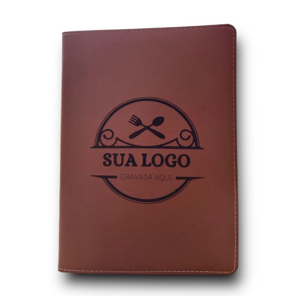kit 40 capas de cardapio para folha A4 em courino personalizados com sua arte