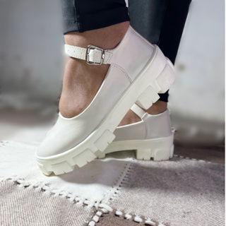 Sandalia Feminina Tratorada Mary Jane Fivela Tornozelo Sola Média Basica Confortavel em Oferta na Shopee