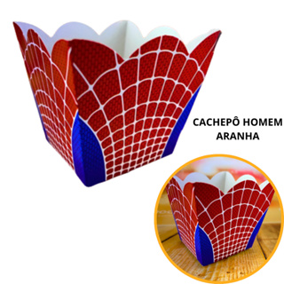 10~50 KIT CACHEPÔ 8,5X8,5X7,8 CM TEMA FESTA HOMEM ARANHA ( TEMA FESTA ) em Oferta na Shopee