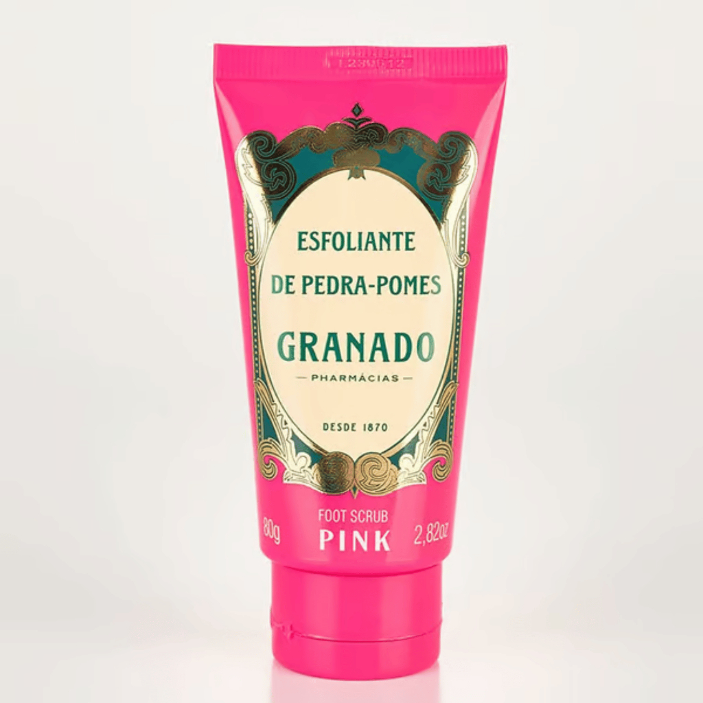 Esfoliante de Pedra-Pomes Granado PINK 80Grs Para os Pés Óleo de Oliva e Cera Natural de Abelha