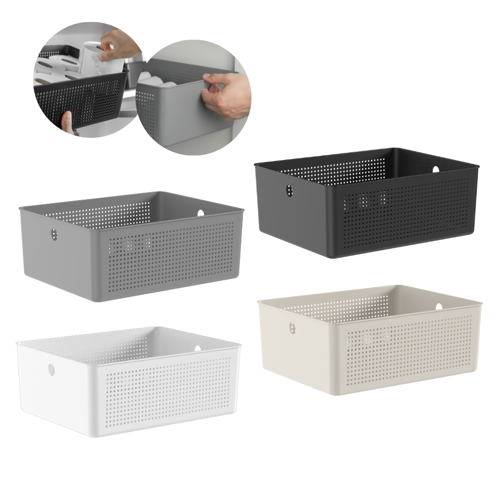 Cesto Organizador 12 Litros 34 X 27 Caixa de Organização Lavanderia Cozinha e Banheiro Flow Ou em Oferta na Shopee