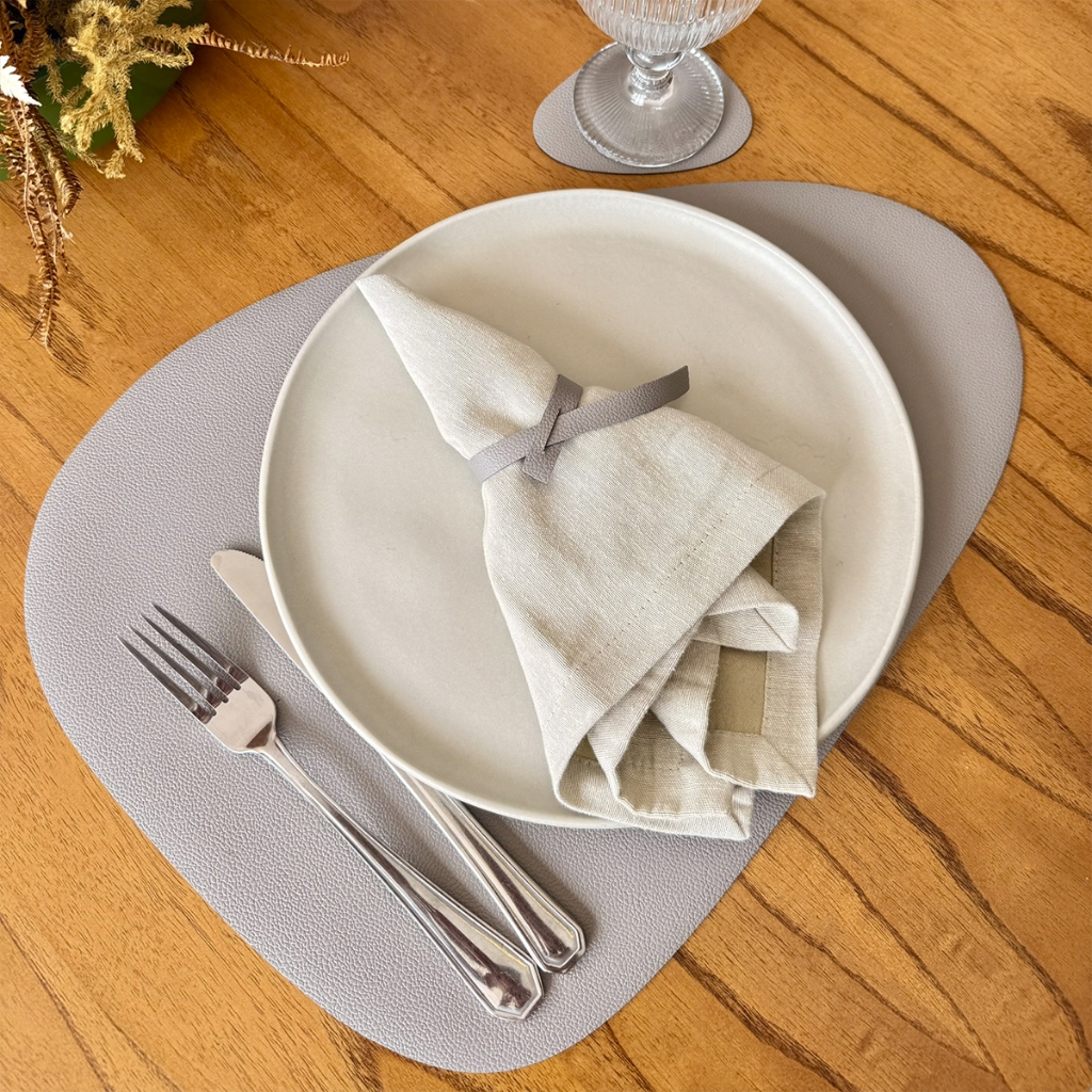 Kit de Jogo Americano Sousplat De Mesa em Sintético Mesa Posta Jantar Sala Descanso de Prato
