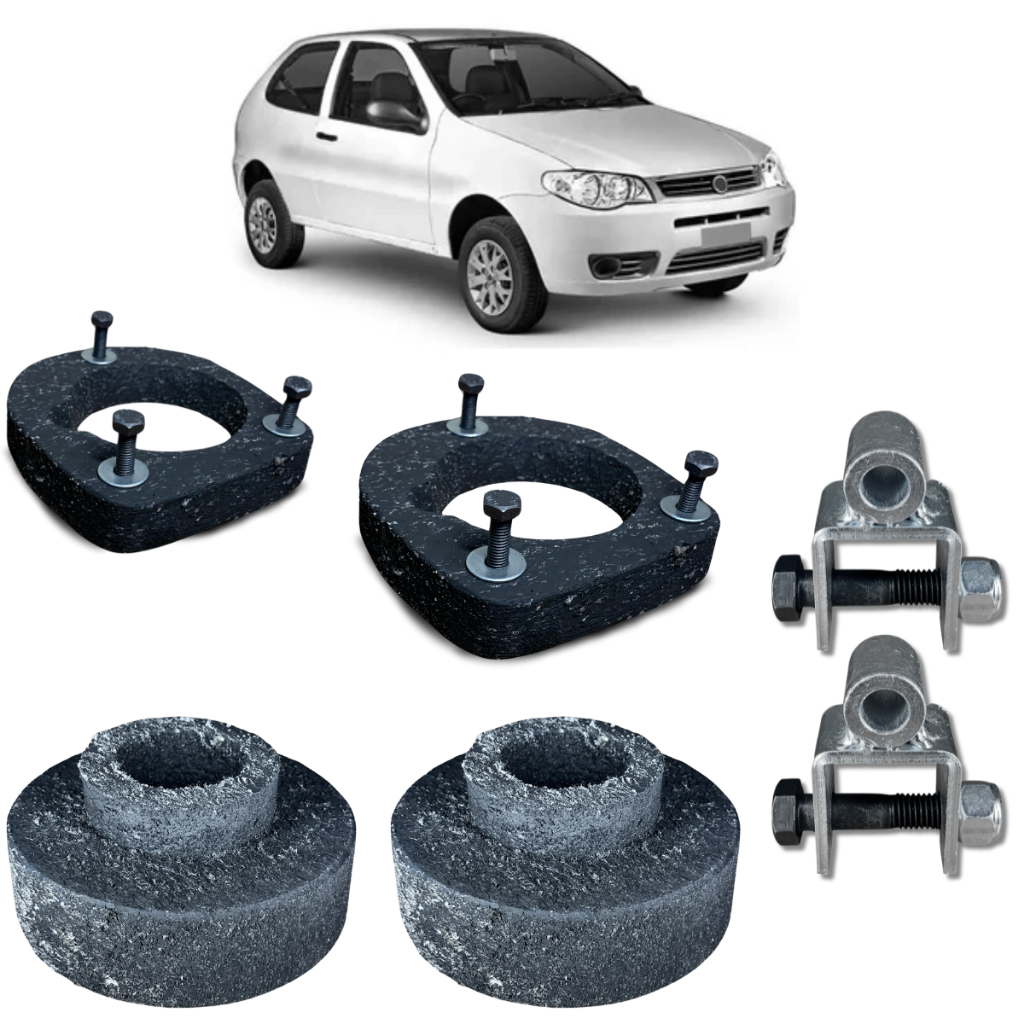 Kit Calço Mola Dianteiro Traseiro +Prolongador Fiat Palio