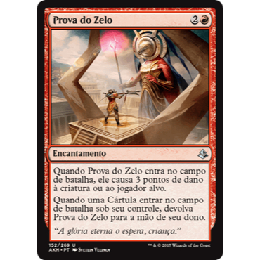 Set de Cartas Magic - Prova do Zelo - Foil