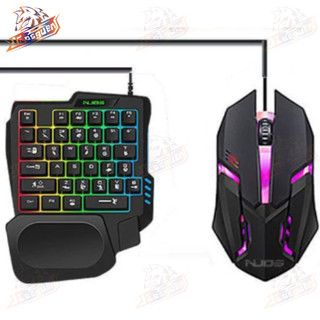 Teclado e Gamer Luminoso Ergonômico Teclado de Uma Mão
