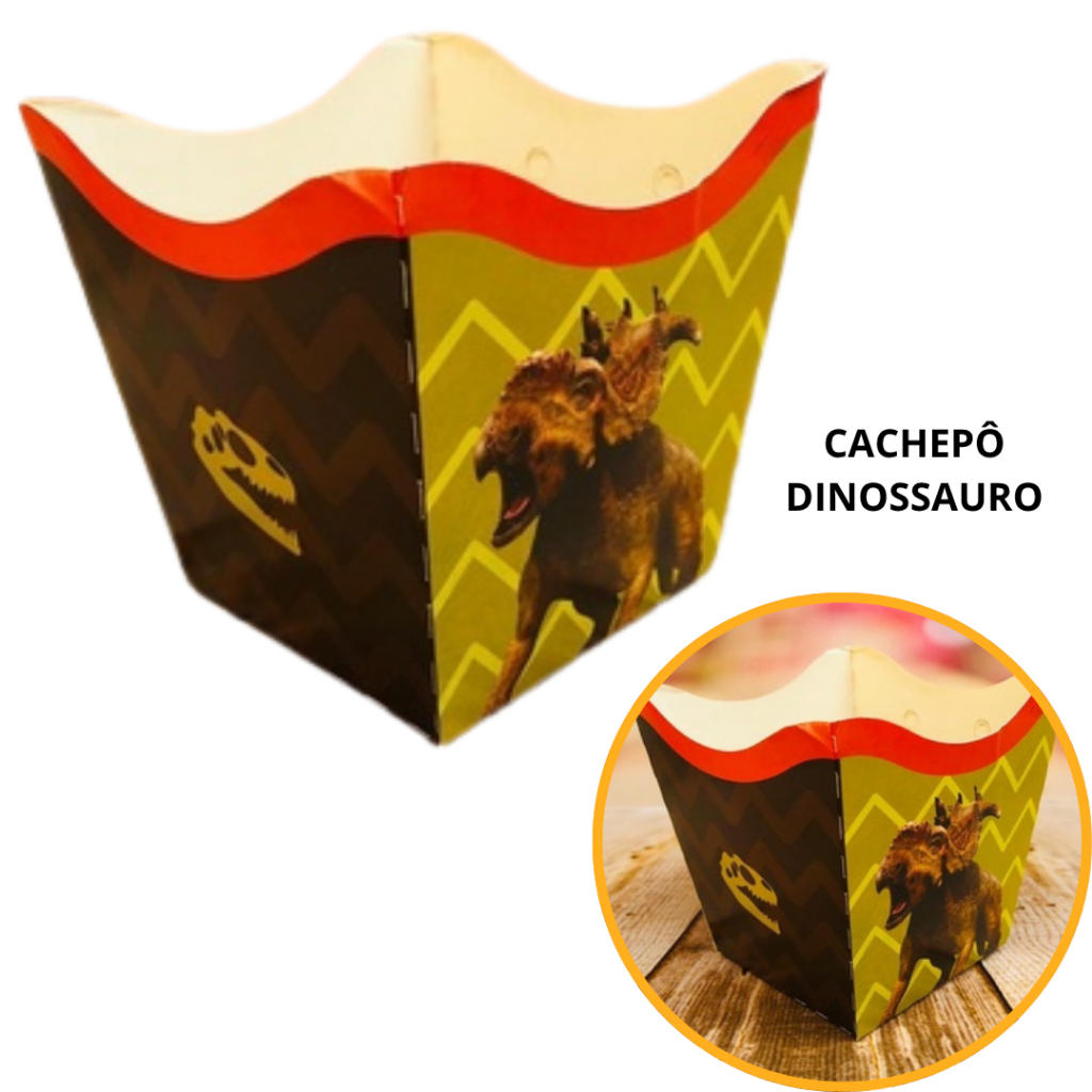 10~60 KIT CACHEPÔ DECORATIVO PAPEL FESTAS FLORES DECORAÇÃO TEMA DINOSSAURO 87.10 em Oferta na Shopee