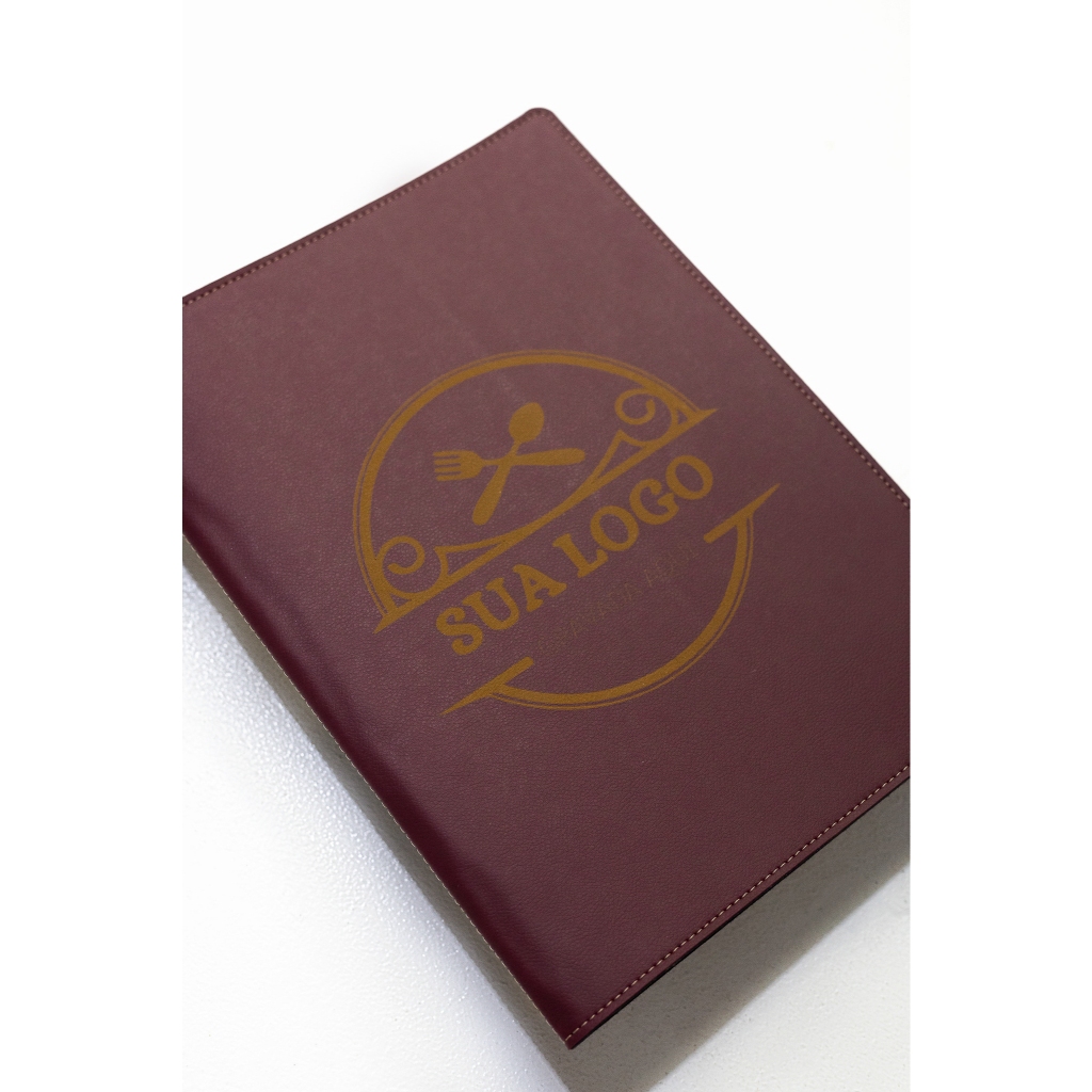 40 unidades de capas para cardapio vinho para folha A4 personalizados com sua logo luxo