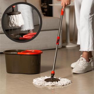 Mop Giratório Esfregão 360° Regulável Balde C/ Rodinha E Alça Rodo Limpeza Geral Multiuso Powermaid em Oferta na Shopee
