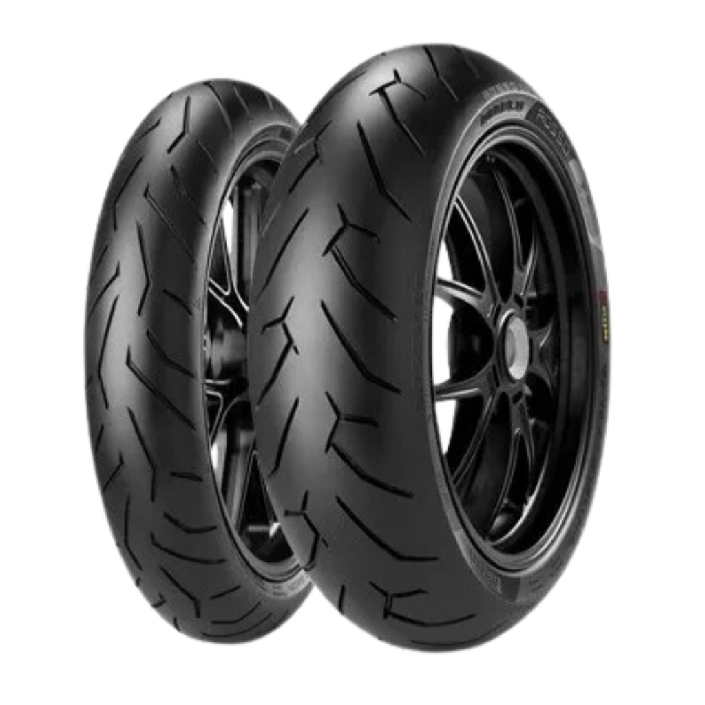 Par Pneus 120/70R17 e 200/50R17 Diablo Rosso 2 Pirelli em Oferta na Shopee