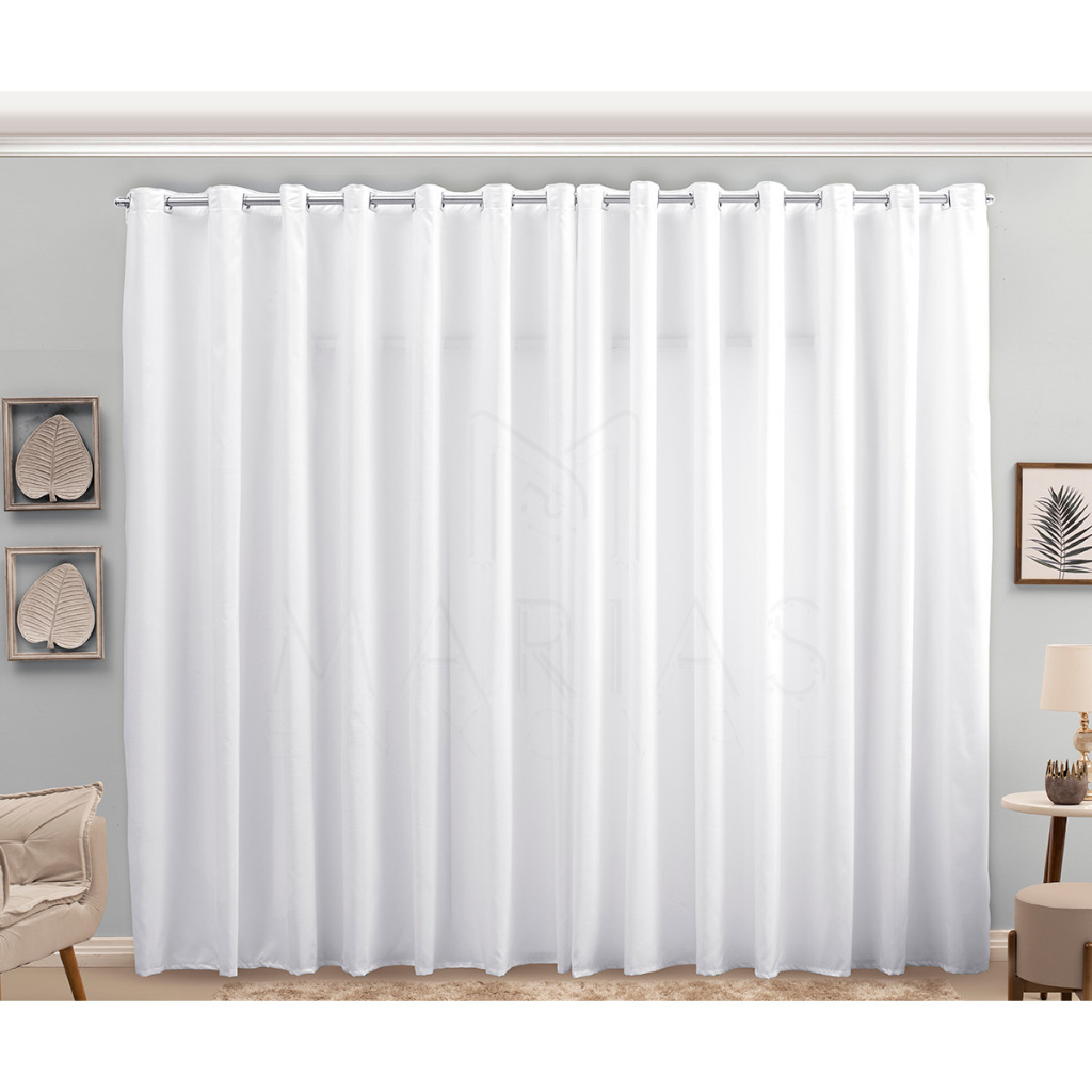 CORTINA DE MICROFIBRA 2,80X1,70 BRANCO