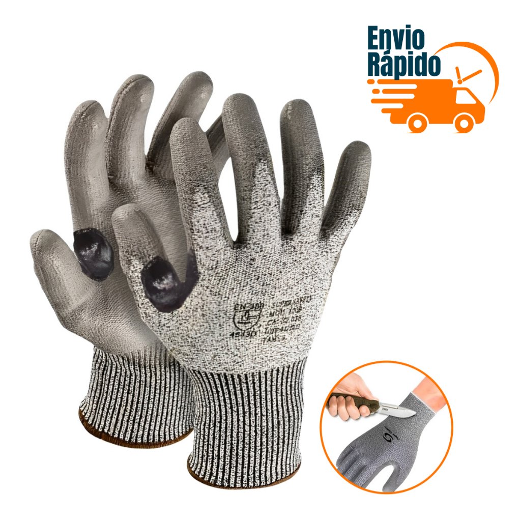 Luva Anti Corte Nível 5 De Proteção Resistente Segurança em Oferta na Shopee
