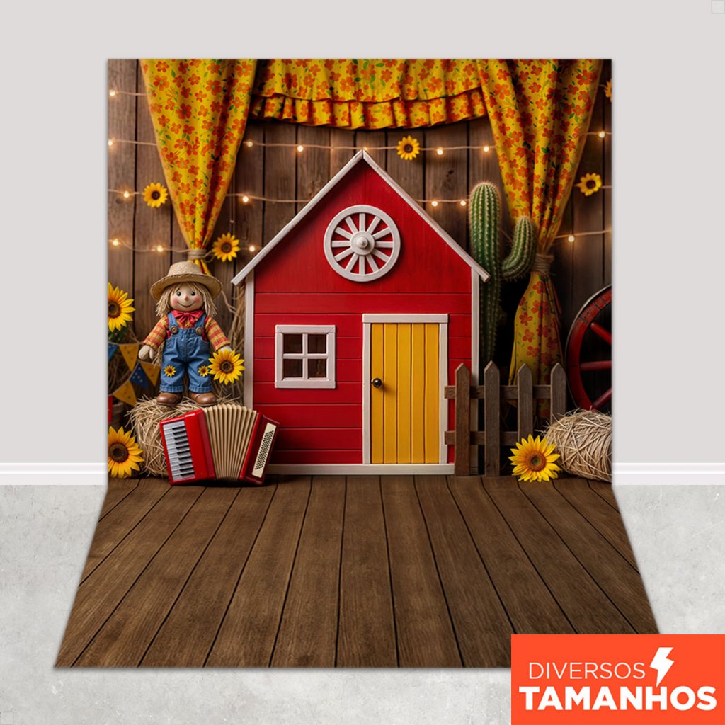 Fundo Fotográfico Festa Junina Cenário Casinha Arraiá Painel Tecido Sublimado - FJN-183 em Oferta na Shopee