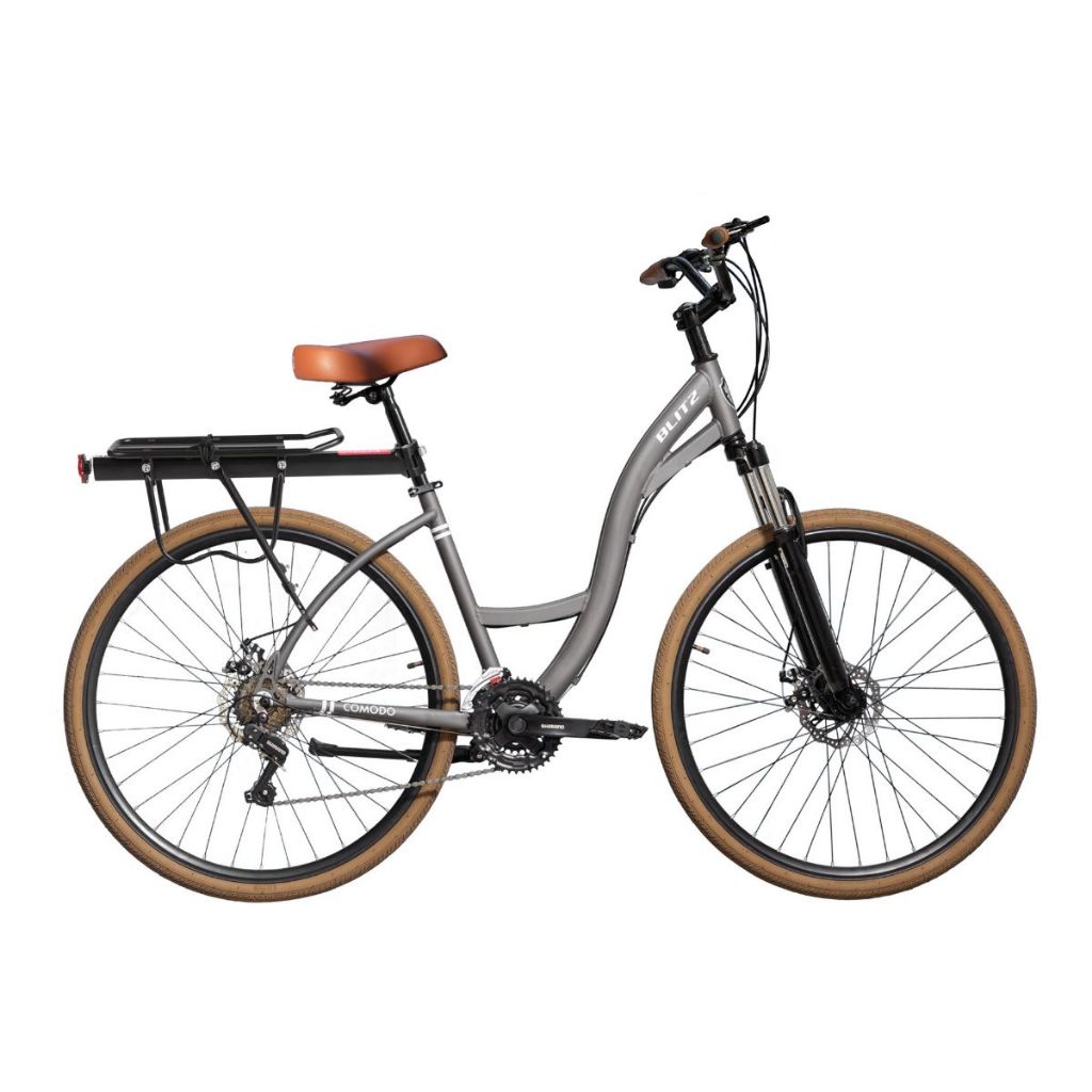 Promoção Bicicleta Blitz Comodo Aro 29 Urbana 21v + Bagageiro e Cadeado