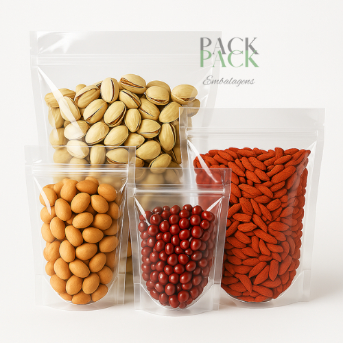 Saco Stand Up Pouch Zip Incolor Pct C/ 50 Unidades Melhor Preço em Oferta na Shopee