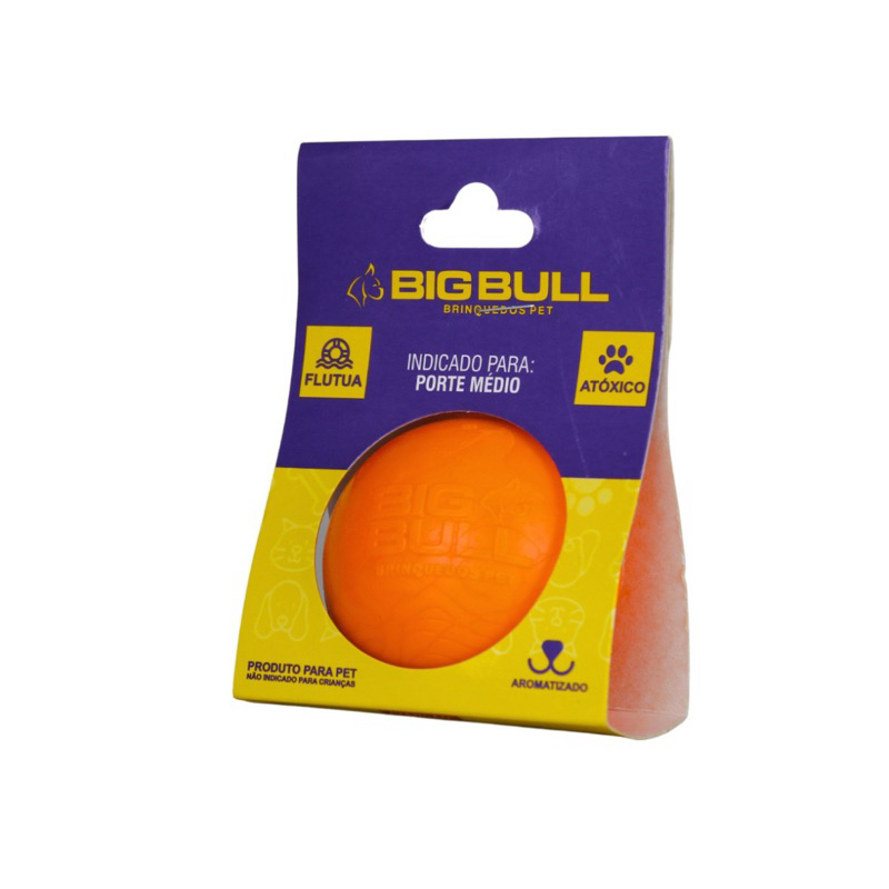 Bola de borracha de 55 mm para cães e animais de estimação médio laranja grande touro animal de estimação