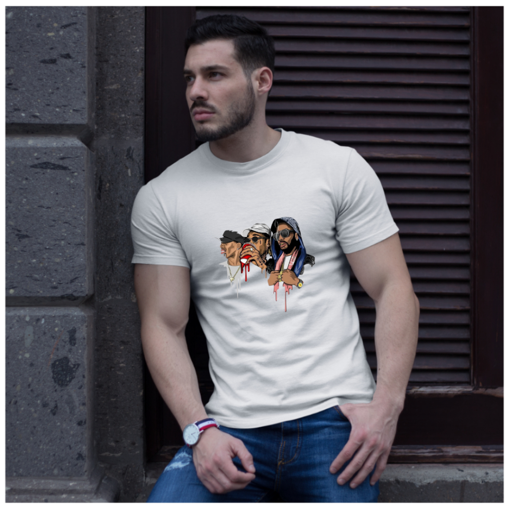 Camisa Camiseta Blusa Streetwear Masculina Feminina Malha Algodao Basica Rappers Hip Hop Rap Gangster
