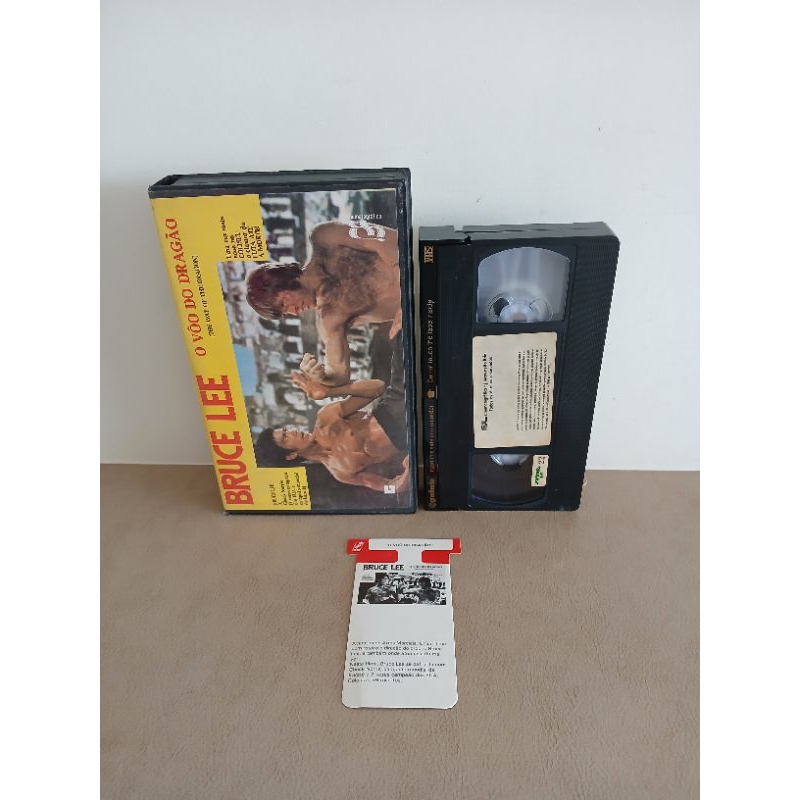 Fita Vhs Original O Voo do Dragão  - Bruce Lee e Chuck Norris  - Raríssima - Muito Nova