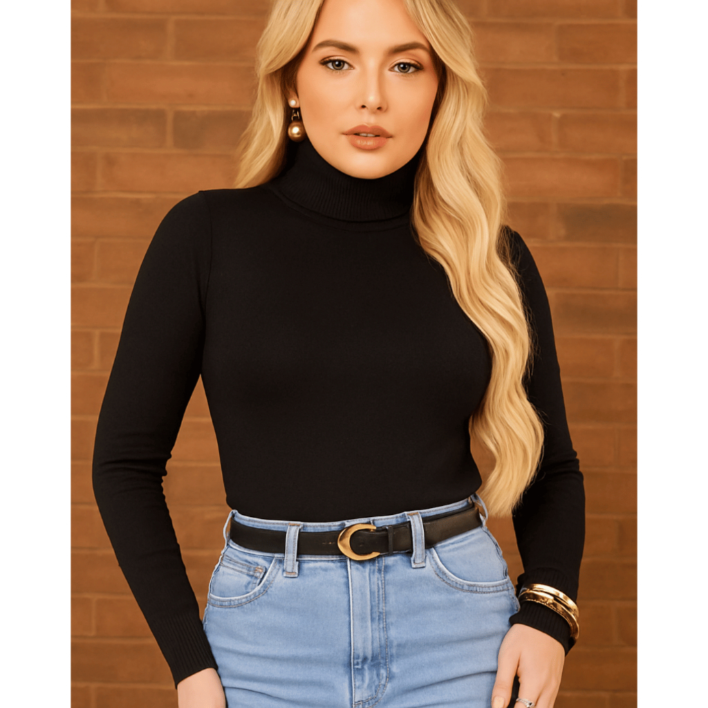Blusa De Frio Cacharrel Feminina Gola Alta Trico