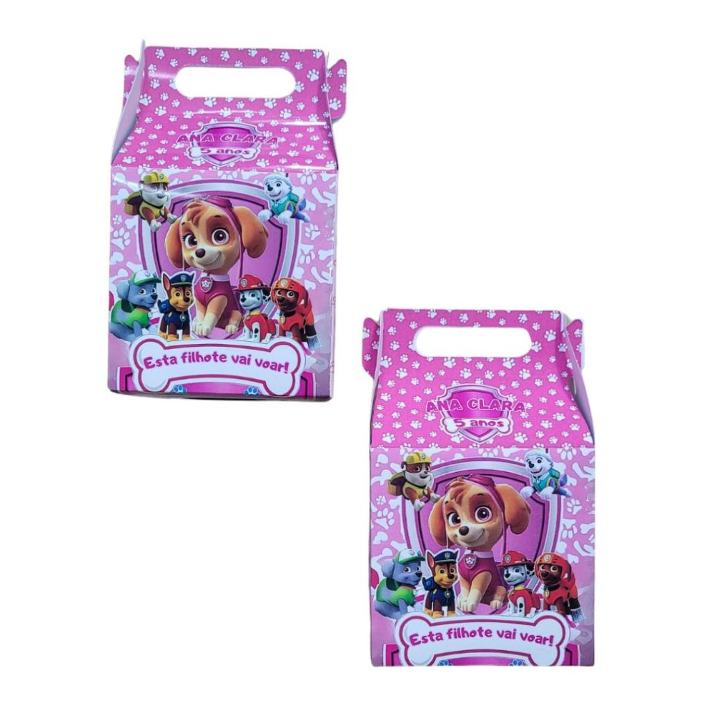 Caixinhas MaletinhaPatrulha Canina Skye Lembrancinha Festa Aniversário Maletinhas Personalizado Com NOME e IDADE para