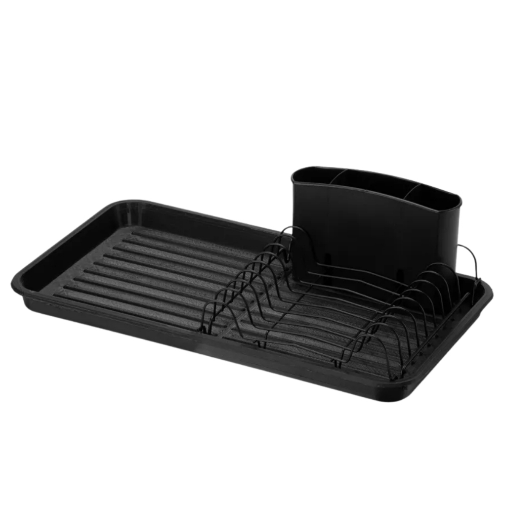 Escorredor Organizador De Louças 8 Pratos Porta Talher Removível Sempre Seco Preto Arthi em Oferta na Shopee